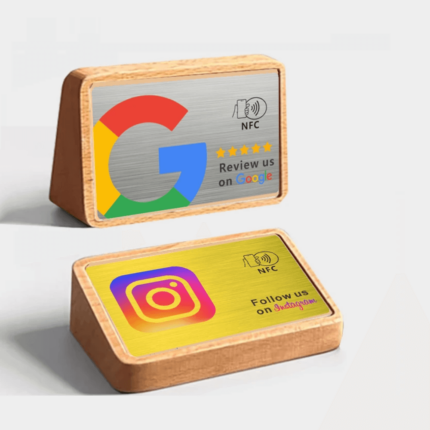 Wood NFC Tag Google Review Plate (1)